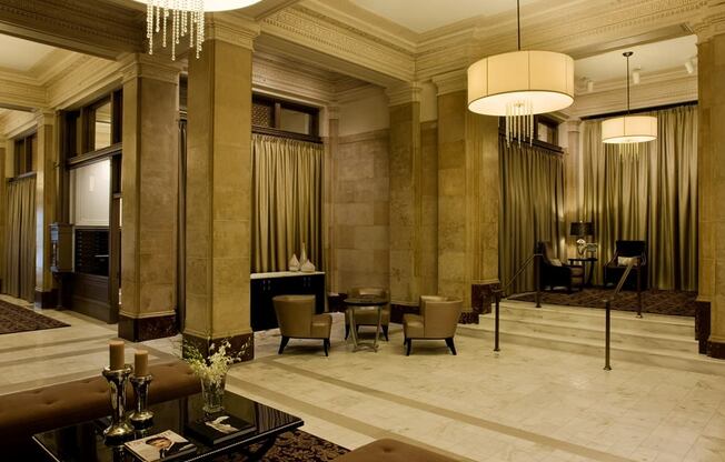 Elegant Lobby at The Woodward Building Apartments, DC