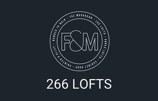 a black and white logo with the words 258 lofts on it