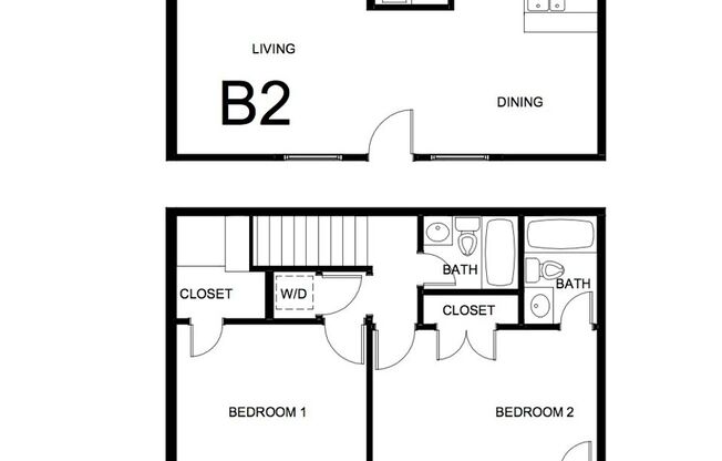 2 beds, 2.5 baths, $1,821, Unit 141