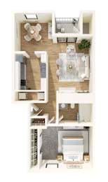 1 bed, 1 bath, 675 sqft, $1,845