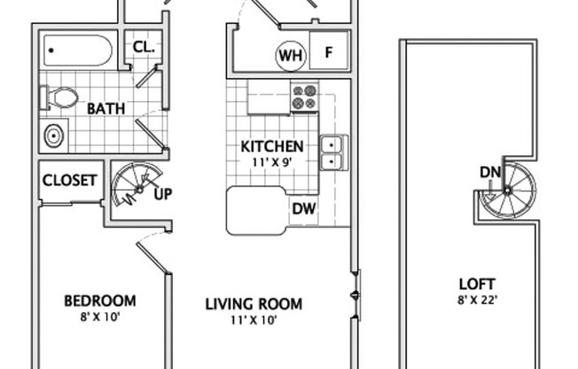 1 bed, 1 bath, 653 sqft, $1,010, Unit K-10
