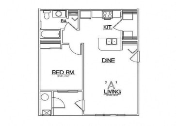 1 bed, 1 bath, $972