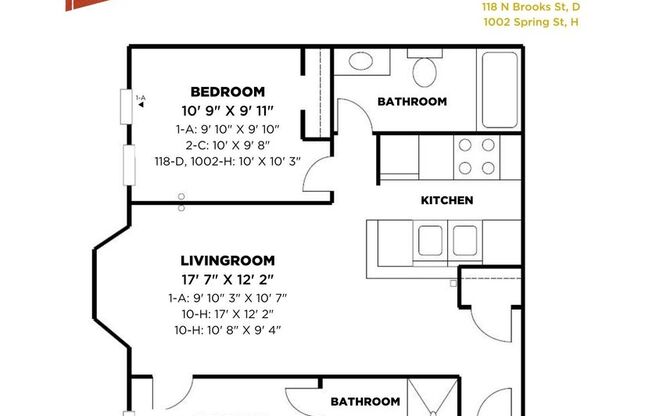 2 beds, 2 baths, $2,300, Unit CV 1-A