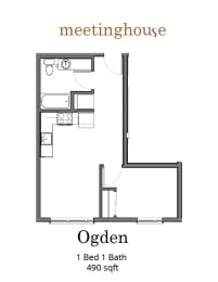 1 bed, 1 bath, 489 sqft, $1,665