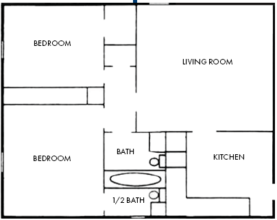 2 beds, 1.5 baths, 728 sqft, $744