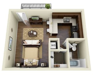 Studio, 1 bath, 458 sqft, $2,379