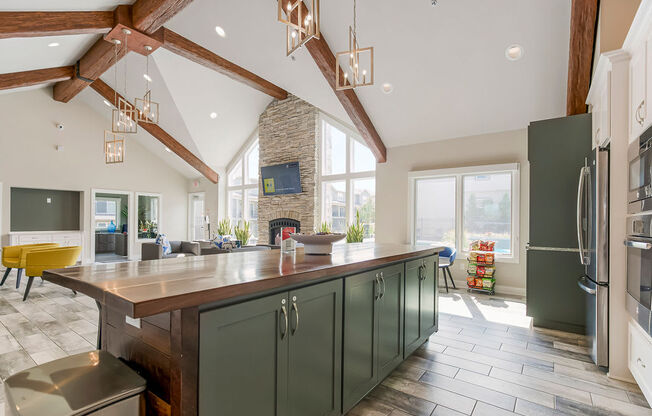 Clubhouse With Kitchen at Prairie Pines Townhomes, Shawnee, Kansas