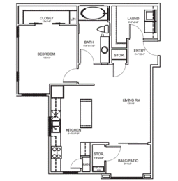 1 bed, 1 bath, 854 sqft, $1,580