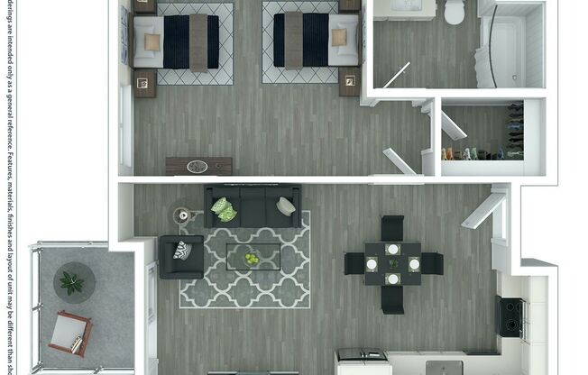 1 bed, 1 bath, 601 sqft, $2,595, Unit 409