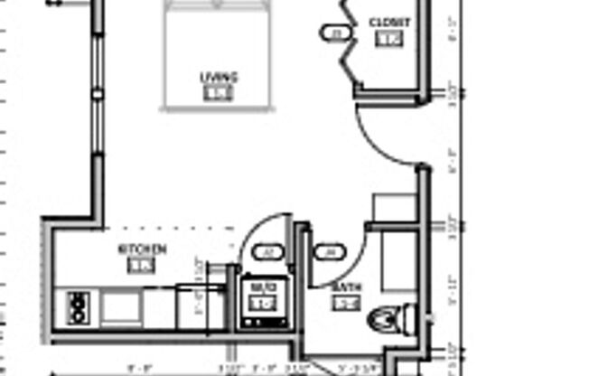 Studio, 1 bath, 341 sqft, $1,250, Unit 218