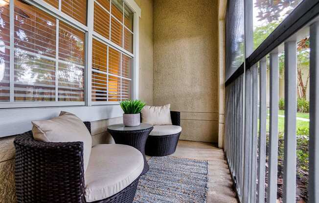 Homes feature private patios or balconies  | Estates at Heathbrook