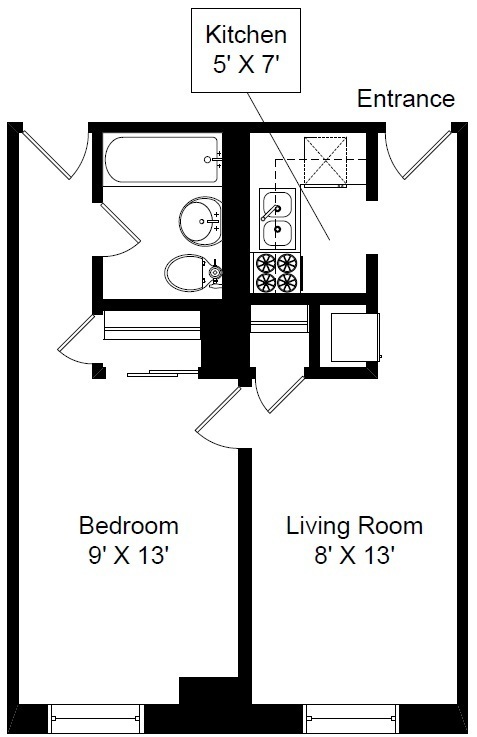 1 bed, 1 bath, 450 sqft, $1,585, Unit 273-P02