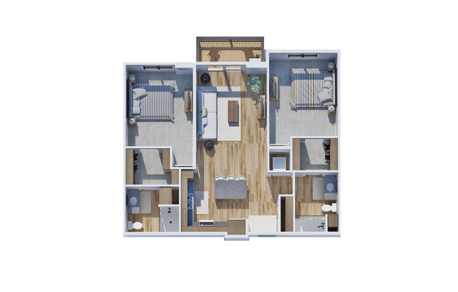 2 beds, 2 baths, 1,061 sqft, $1,600, Unit 206