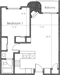 1 bed, 1 bath, 636 sqft, $2,660