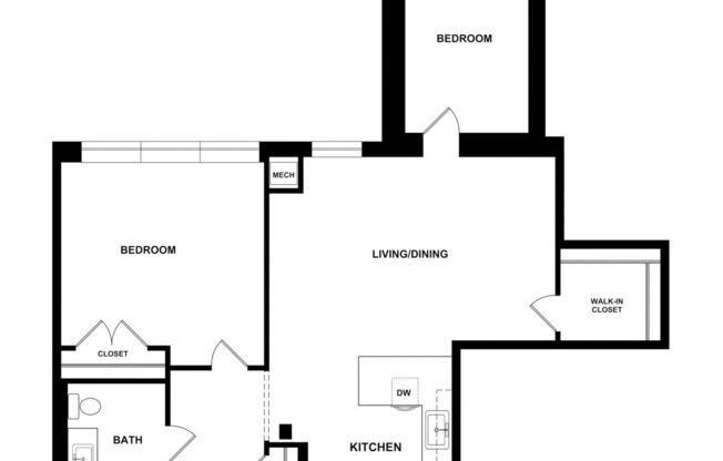 2 beds, 1 bath, 1,063 sqft, $1,857
