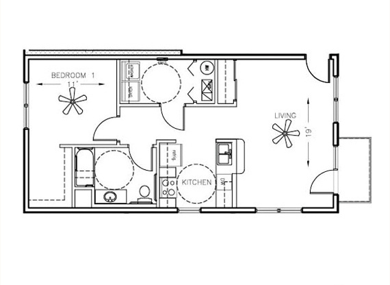 1 bed, 1 bath, 845 sqft, $1,599, Unit 309