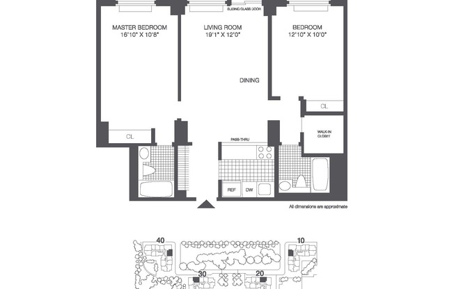 2 beds, 2 baths, 930 sqft, $4,600, Unit 1005J