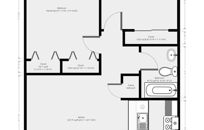 1 bed, 1 bath, 811 sqft, $1,575, Unit 200