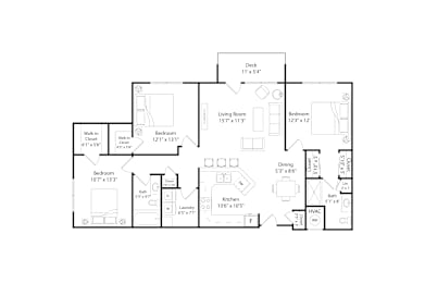 3 beds, 2 baths, 1,401 sqft, $1,765