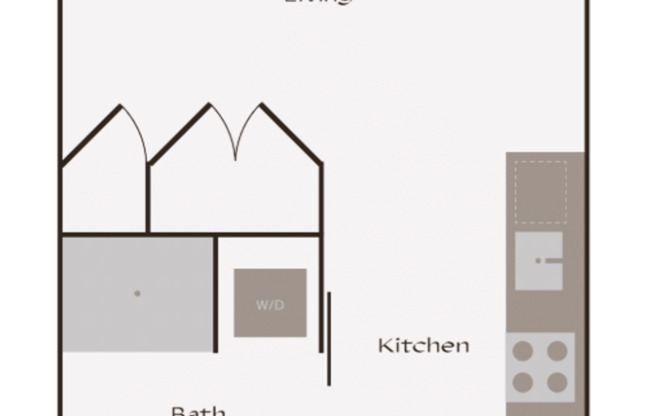 Studio, 1 bath, 306 sqft, $1,450, Unit 203