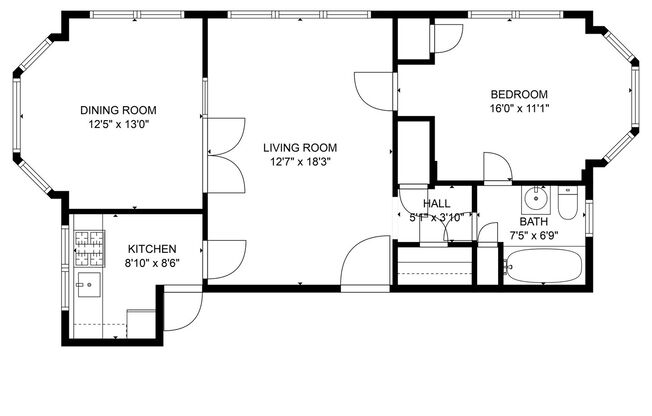 2 beds, 1 bath, 715 sqft, $795, Unit 5