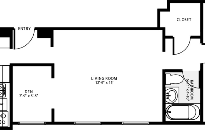 1 bed, 1 bath, 638 sqft, $2,038, Unit 0111