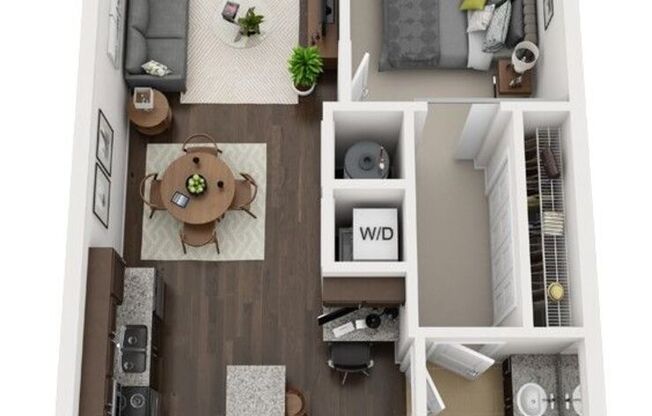 1 bed, 1 bath, 691 sqft, $1,293