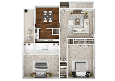 2 beds, 1.5 baths, 1,030 sqft, $1,229