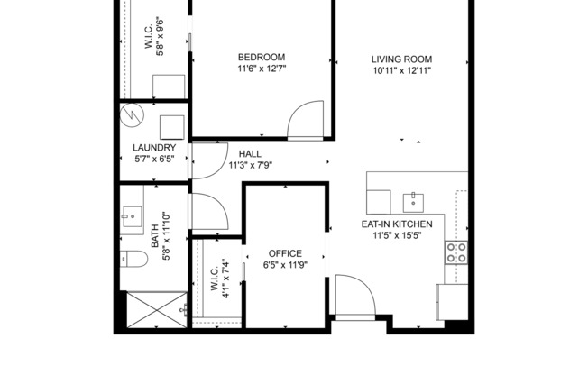 1 bed, 1 bath, 906 sqft, $2,063, Unit One11 509