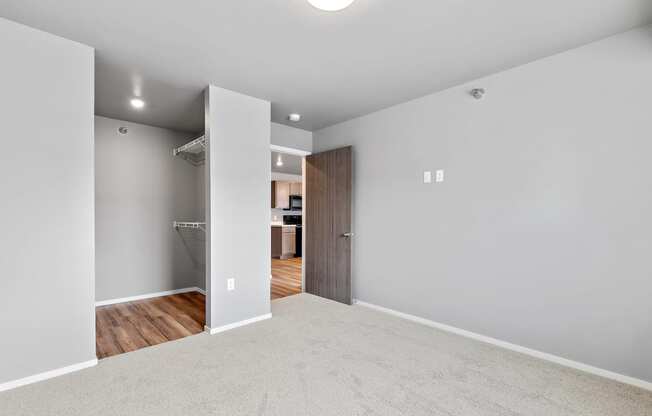 bedroom with walk in closet