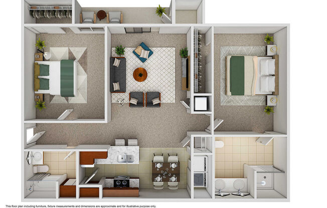 2 beds, 2 baths, 1,093 sqft, $1,062