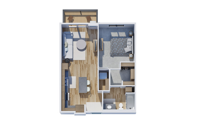 1 bed, 1 bath, 691 sqft, $1,275, Unit 225