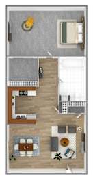 1 bed, 1 bath, 500 sqft, $940