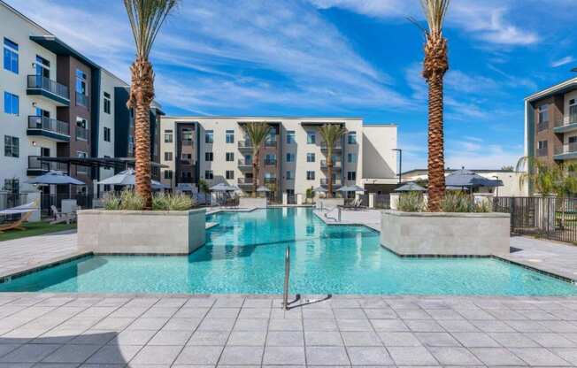 Pool view at Glen 91 Apartments in Glendale, AZ