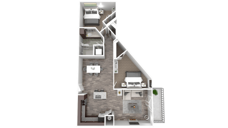 2 beds, 1 bath, 1,013 sqft, $2,514