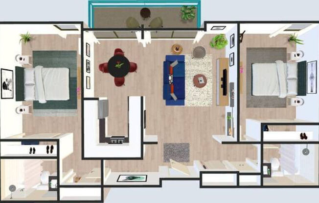 2 beds, 2 baths, 950 sqft, $3,876