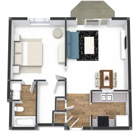 One Bedroom Plus at Gramercy on Garfield, Cincinnati, 45202