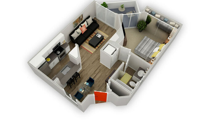 1 bed, 1 bath, 669 sqft, $2,685
