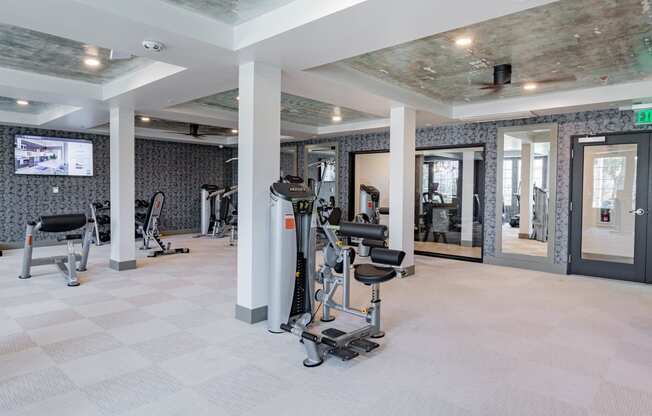 fitness center at Bayswater Apartments, California, 94010
