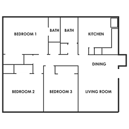 3 beds, 1.5 baths, 1,080 sqft, $1,409