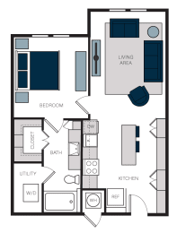 1 bed, 1 bath, 721 sqft, $1,797