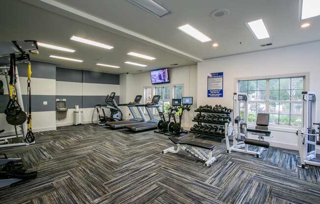 Fully-Equipped Fitness Center and Free Weights at Apts in Smyrna GA