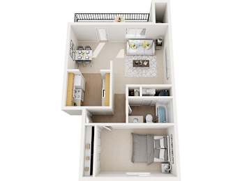 1 bed, 1 bath, 681 sqft, $1,235