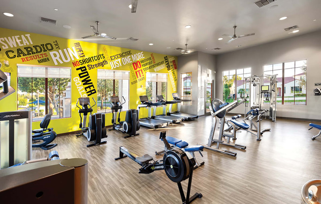 Almeria at Ocotillo apartments fitness center