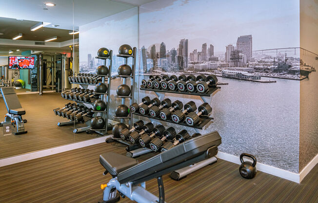 Fitness Center at AV8 Apartments in San Diego, CA