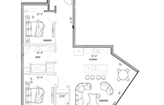 2 beds, 1 bath, 1,200 sqft, $2,700, Unit 304