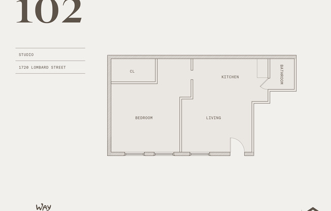 1 bed, 1 bath, 410 sqft, $1,515, Unit 102