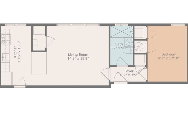 1 bed, 1 bath, $1,495, Unit Unit 103