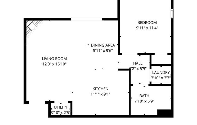 1 bed, 1 bath, 654 sqft, $1,550