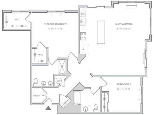 2 beds, 2 baths, 1,458 sqft, $3,650